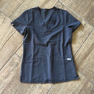 Charcoal XXS Casma scrub top